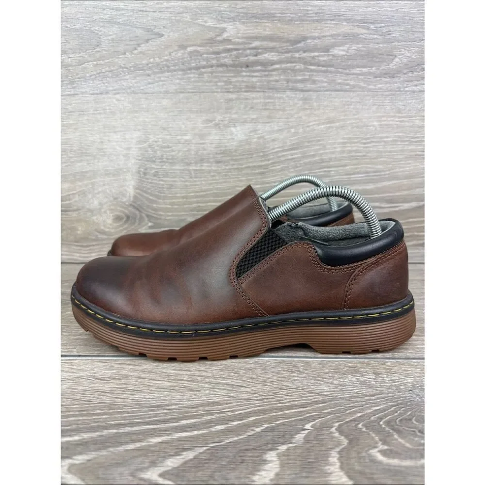 Dr Martens Tipton Slip On Men’s Sz 8/Women’s 9 Brown Leather Oxford Shoes